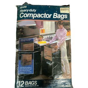 NEW 22 13050 Sears Heavy Duty 12 Bags Compactor Bag Sealed  9x17x16